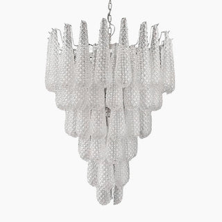 Murano Tiered Amber Textured Glass Chandelier