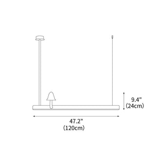 Sprout Minimalist Wood Chandelier