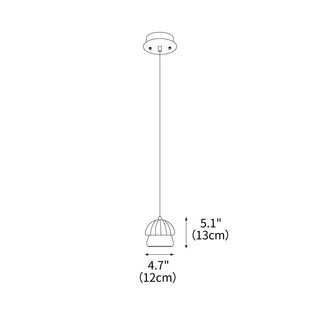 Mycelia Fluted Wood Chandelier