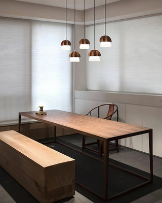 Mycelia Fluted Wood Chandelier