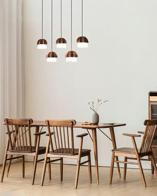 Mycelia Fluted Wood Chandelier