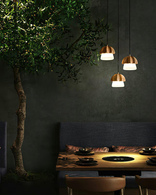 Mycelia Fluted Wood Chandelier