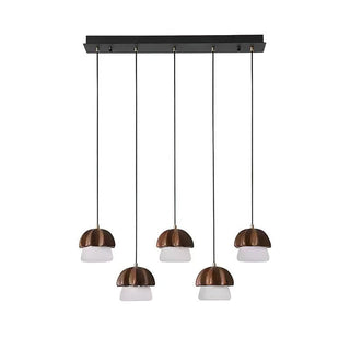 Mycelia Fluted Wood Chandelier