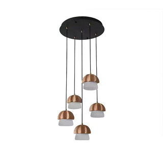 Mycelia Fluted Wood Chandelier