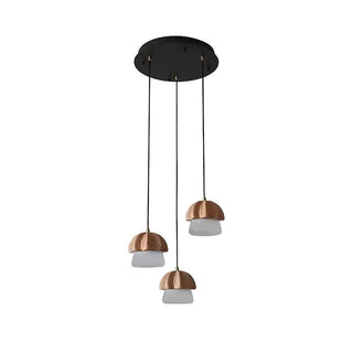 Mycelia Fluted Wood Chandelier