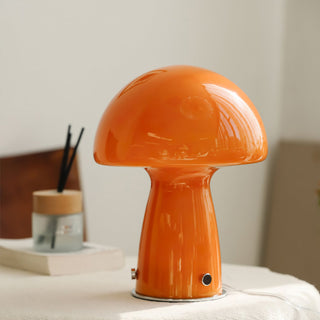 Retro Orange Mushroom Table Lamp