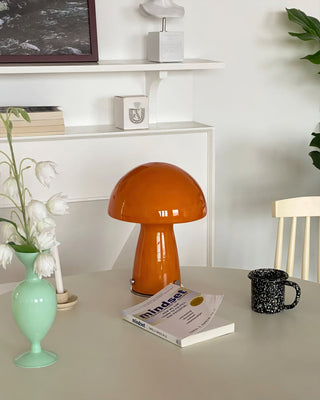 Retro Orange Mushroom Table Lamp