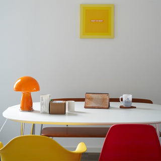 Retro Orange Mushroom Table Lamp