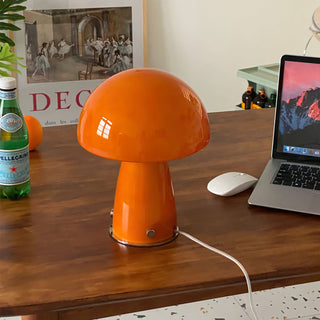 Retro Orange Mushroom Table Lamp