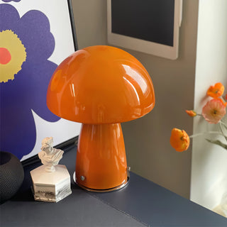 Retro Orange Mushroom Table Lamp