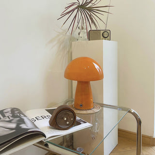 Retro Orange Mushroom Table Lamp
