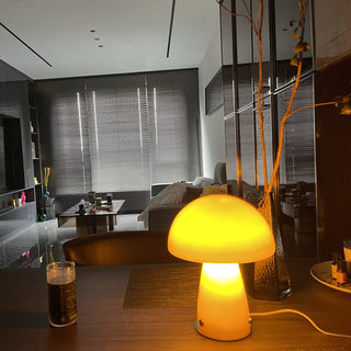 Retro Orange Mushroom Table Lamp