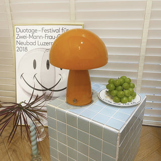 Retro Orange Mushroom Table Lamp