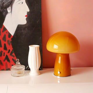 Retro Orange Mushroom Table Lamp