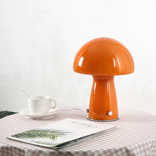 Retro Orange Mushroom Table Lamp