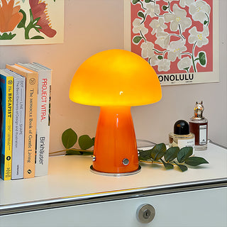 Retro Orange Mushroom Table Lamp