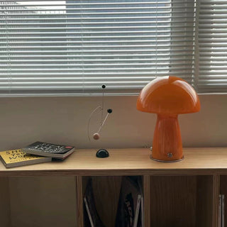 Retro Orange Mushroom Table Lamp