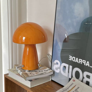 Retro Orange Mushroom Table Lamp