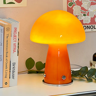 Retro Orange Mushroom Table Lamp