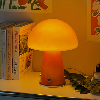 Retro Orange Mushroom Table Lamp