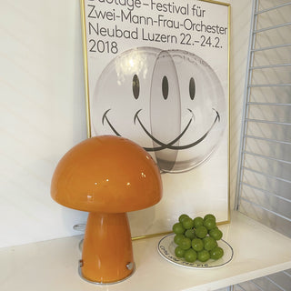 Retro Orange Mushroom Table Lamp