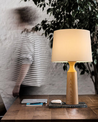 Seren Elegant Wood Table Lamp