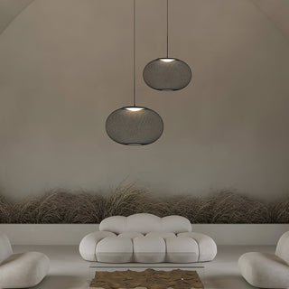 NR Textured Oval Mesh Pendant Light