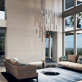 Nano Linear Rod Cluster Pendant Light