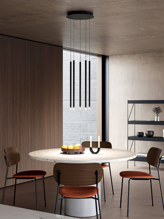 Nano Linear Rod Cluster Pendant Light