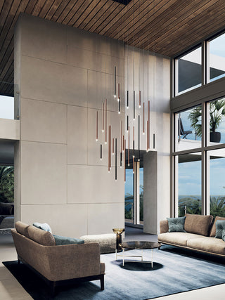 Nano Linear Rod Cluster Pendant Light