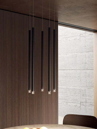 Nano Linear Rod Cluster Pendant Light
