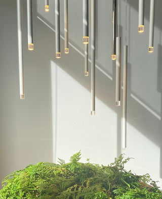 Nano Linear Rod Cluster Pendant Light