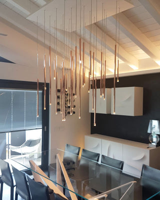 Nano Linear Rod Cluster Pendant Light