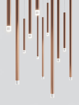 Nano Linear Rod Cluster Pendant Light