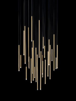 Nano Linear Rod Cluster Pendant Light