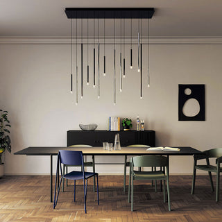 Nano Linear Rod Cluster Pendant Light