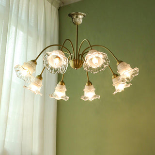 Narcissus Floral Glass Chandelier
