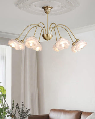 Narcissus Floral Glass Chandelier