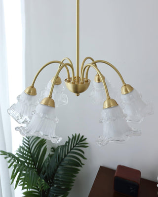 Narcissus Floral Glass Chandelier