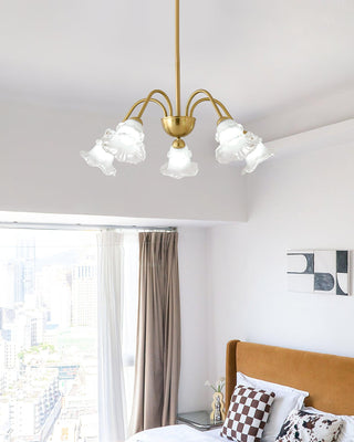 Narcissus Floral Glass Chandelier
