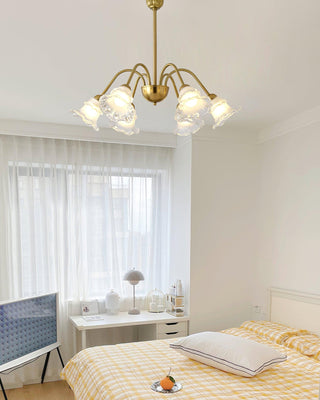 Narcissus Floral Glass Chandelier