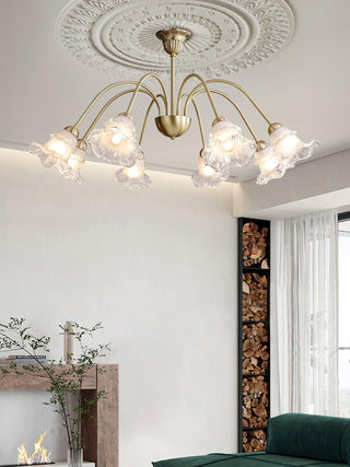 Narcissus Floral Glass Chandelier