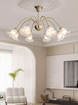 Narcissus Floral Glass Chandelier