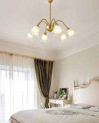 Narcissus Floral Glass Chandelier
