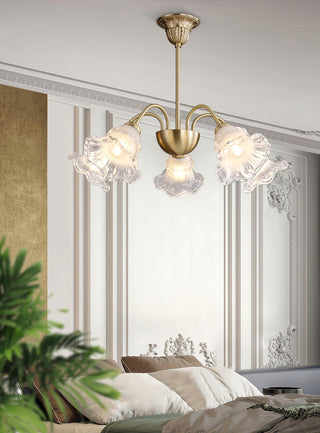 Narcissus Floral Glass Chandelier