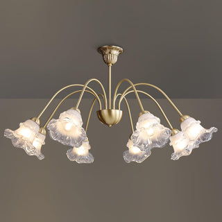 Narcissus Floral Glass Chandelier