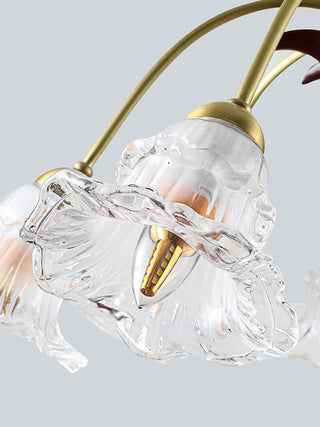 Narcissus Floral Glass Chandelier