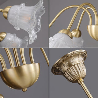 Narcissus Floral Glass Chandelier
