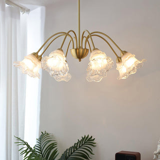 Narcissus Floral Glass Chandelier