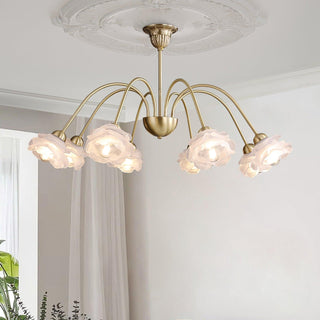 Narcissus Floral Glass Chandelier